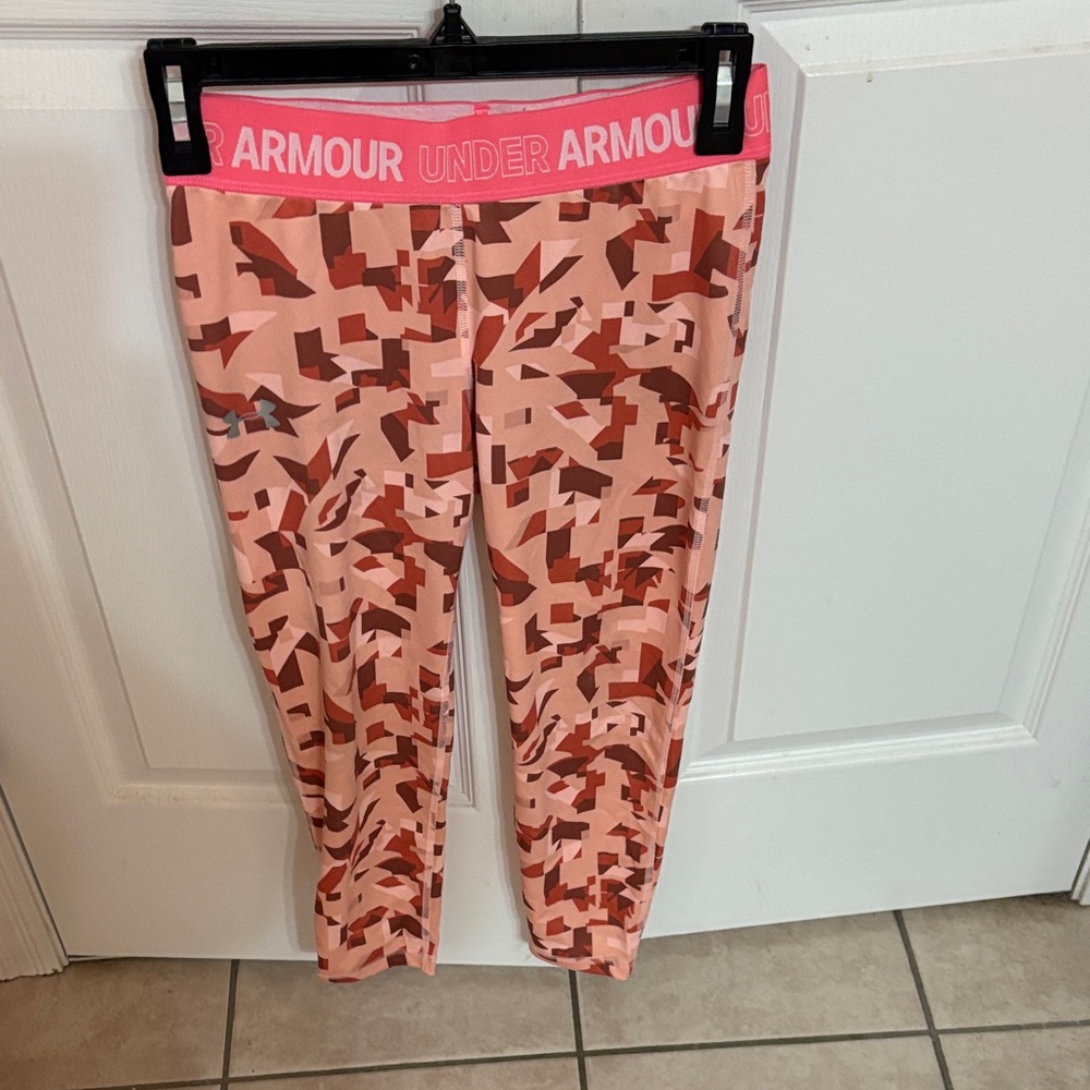 Under Armour Kids Geometric Pink Leggings